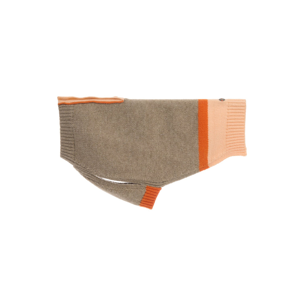 Mungo & Maud Luxury Dog & Cat Outfitters Obi Merino Cashmere Dog Pullover Beige Orange
