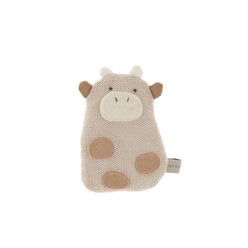 Knitted Cow Dog Toy
