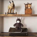 Mungo & Maud Luxury Dog & Cat Outfitters Dante the Donkey Dog Toy Brown Stitch Wool Blanket Brown