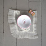 Mungo & Maud Luxury Dog & Cat Outfitters Mademoiselle Dog Bowl Hand-Painted White Pink