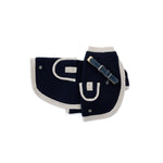 Mungo & Maud Luxury Dog & Cat Outfitters Baseball Cotton Suede Dog Collar Beige Blue Archer Merino Dog Pullover Blue