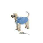 Mungo & Maud Luxury Dog & Cat Outfitters Baseball Cotton Suede Dog Collar Beige Blue