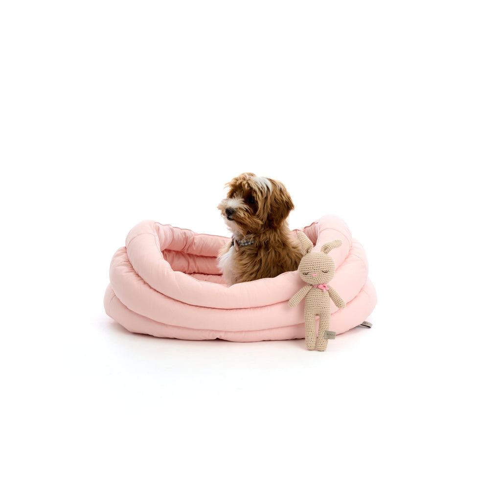 Mungo & Maud Luxury Dog & Cat Outfitters Canoe Dog Bed Pink Beatrice the Bunny Dog Toy