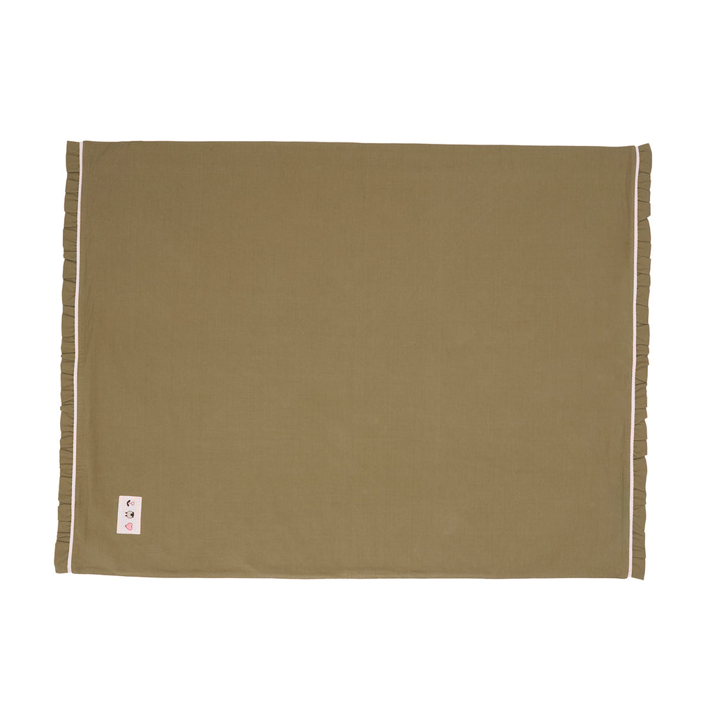 Mungo & Maud Luxury Dog & Cat Outfitters Counting Sheep Embroidered Cotton Blanket Brown Pink Check