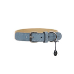 Mungo & Maud Luxury Dog & Cat Outfitters Baseball Cotton Suede Dog Collar Beige Blue
