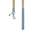 Mungo & Maud Luxury Dog & Cat Outfitters Baseball Cotton Suede Dog Lead Beige Blue