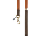 Mungo & Maud Luxury Dog & Cat Outfitters Bauhaus Leather Dog Lead Orange Brown